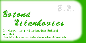 botond milankovics business card